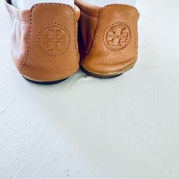 Tory Burch Size 9M shoes brown leather needs to paint a part slip - Picture 7 of 9